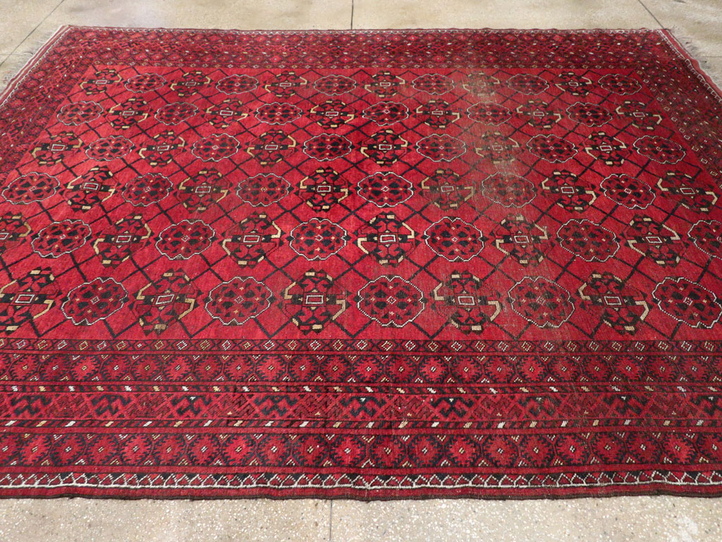 Vintage Central Asian Turkoman Room Size Rug, No.33307 - Galerie Shabab
