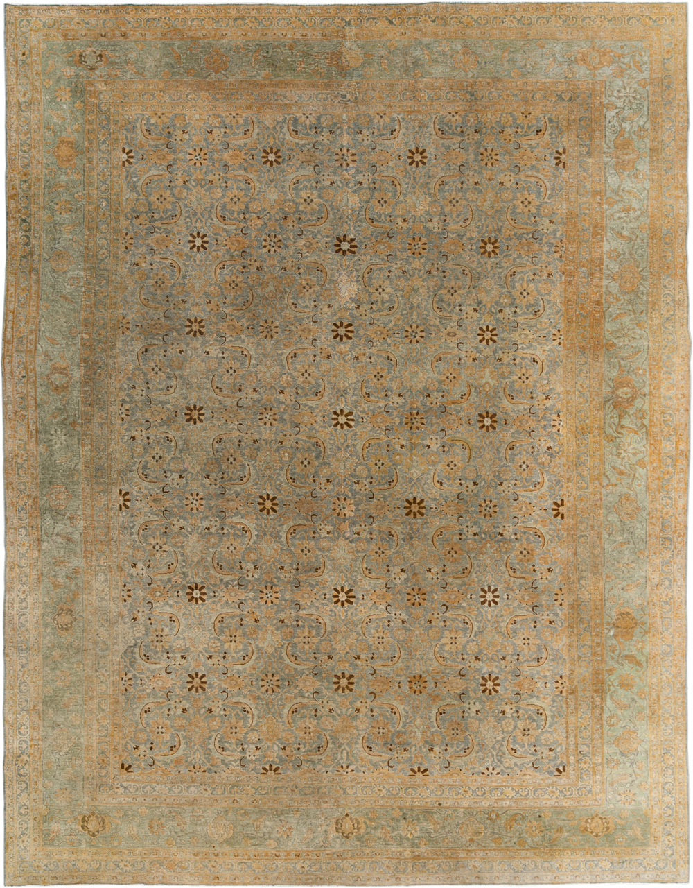 Antique Persian Tabriz Room Size Carpet, No.33312 - Galerie Shabab