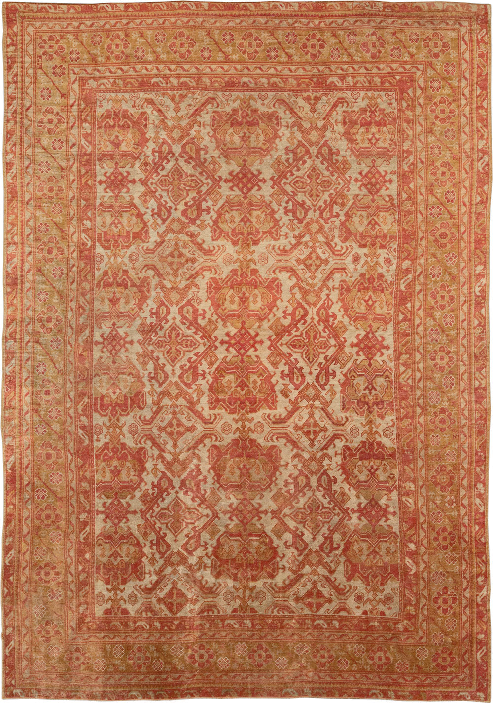 Antique Turkish Oushak Large Carpet, No.33320 - Galerie Shabab