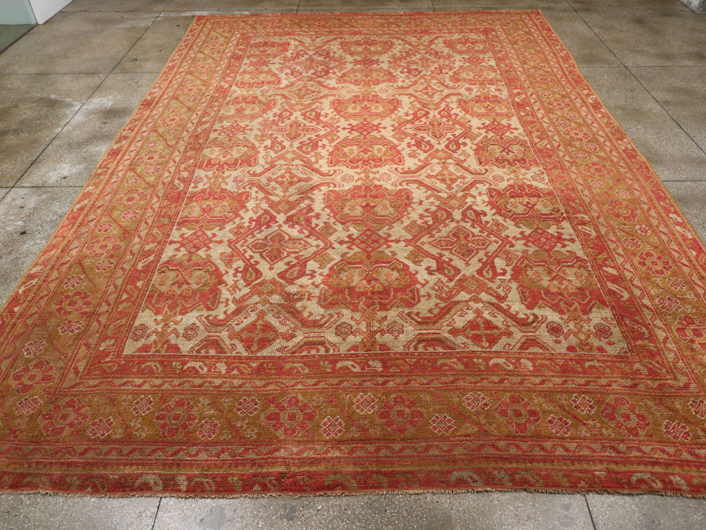 Antique Turkish Oushak Large Carpet, No.33320 - Galerie Shabab