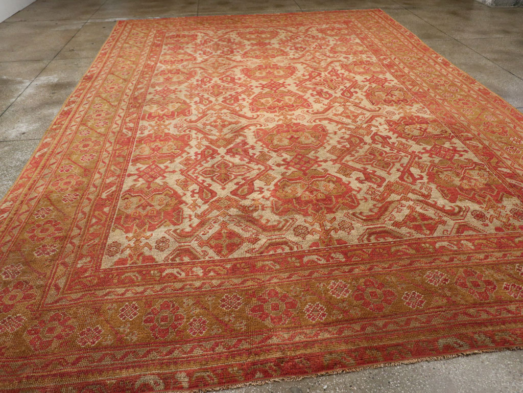 Antique Turkish Oushak Large Carpet, No.33320 - Galerie Shabab
