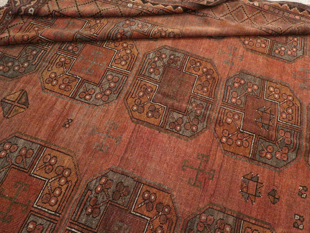 Vintage Central Asian Turkoman Accent Carpet, No.33321 - Galerie Shabab