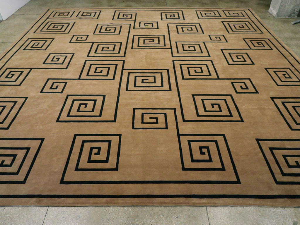 Modern Tibetan Contemporary Large Square Carpet, No.33323 - Galerie Shabab