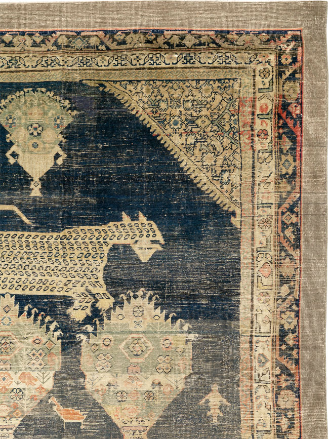 Antique Persian Fereghan Pictorial Room Size Carpet, No.33325 - Galerie Shabab