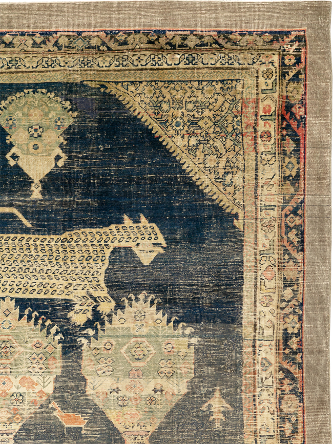 Antique Persian Fereghan Pictorial Room Size Carpet, No.33325 - Galerie Shabab