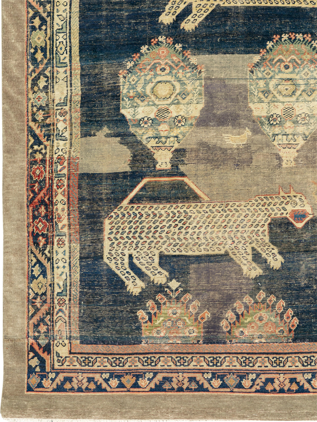 Antique Persian Fereghan Pictorial Room Size Carpet, No.33325 - Galerie Shabab