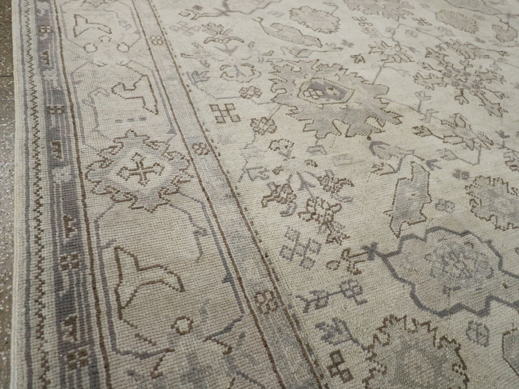 Antique Turkish Oushak Square Room Size Carpet, No.33328 - Galerie Shabab