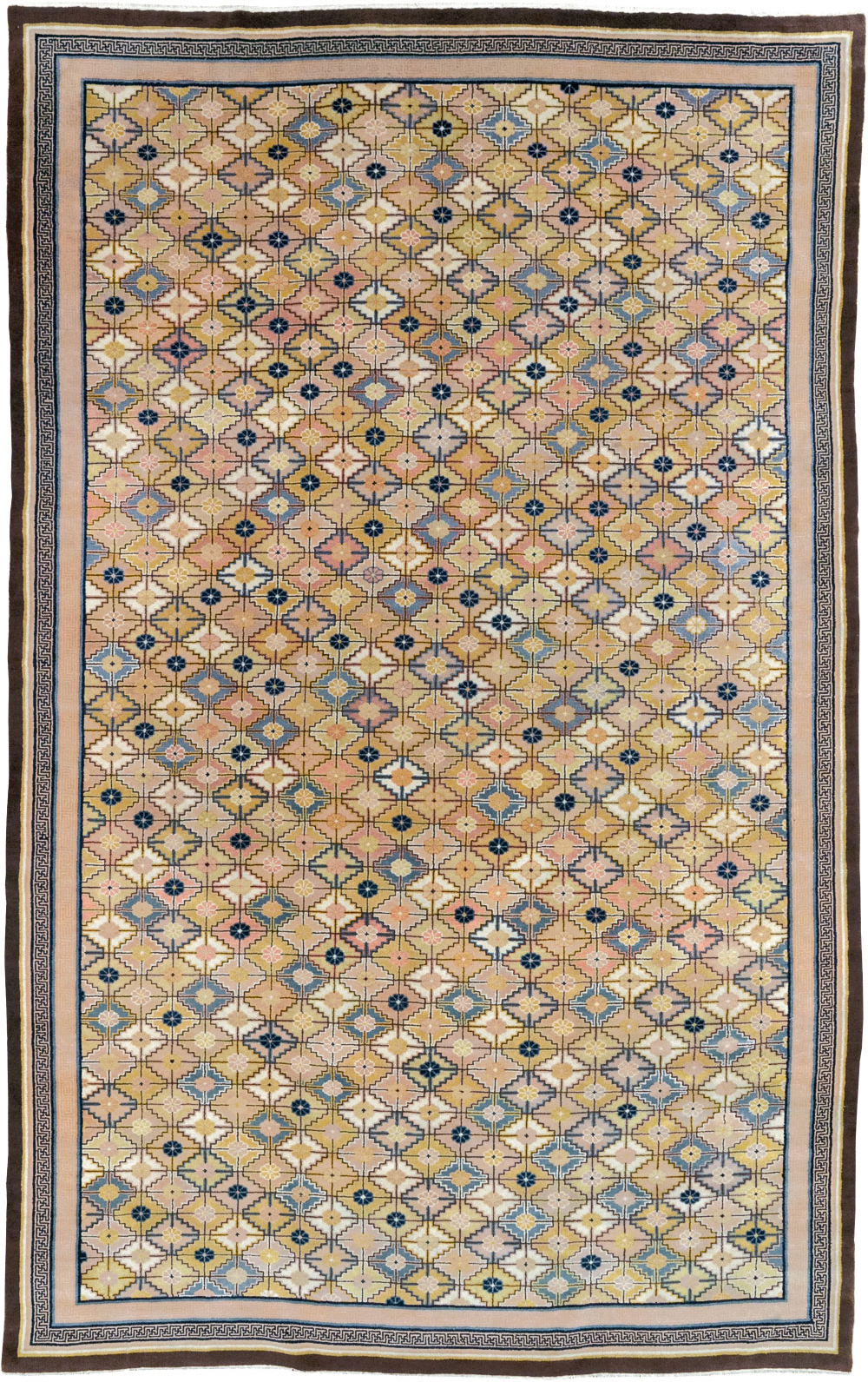 Vintage Chinese Ningxia Room Size Carpet, No.33334 - Galerie Shabab