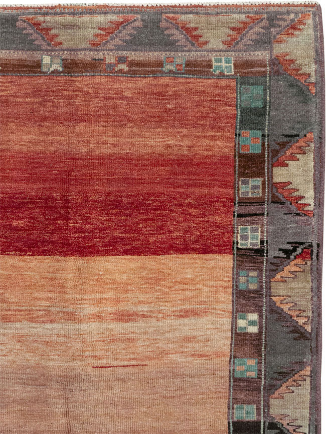 Vintage Turkish Anatolian Wide Gallery Runner, No.33339 - Galerie Shabab