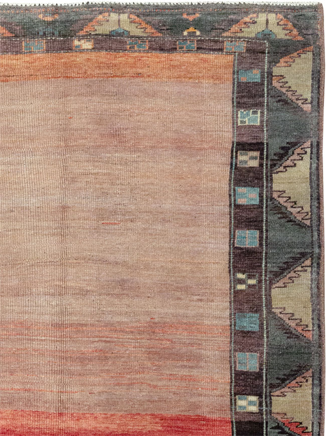 Vintage Turkish Anatolian Wide Gallery Runner, No.33339 - Galerie Shabab