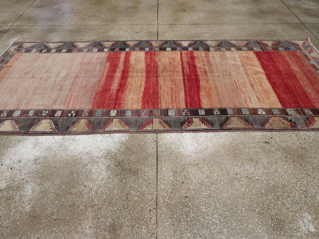 Vintage Turkish Anatolian Wide Gallery Runner, No.33339 - Galerie Shabab
