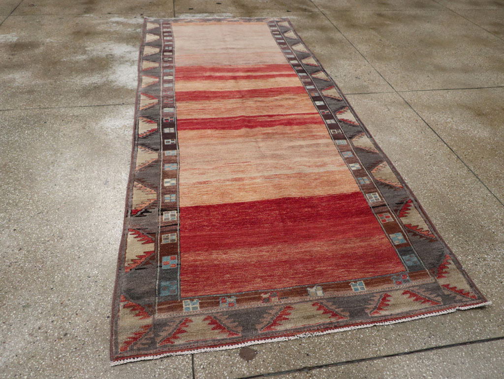 Vintage Turkish Anatolian Wide Gallery Runner, No.33339 - Galerie Shabab
