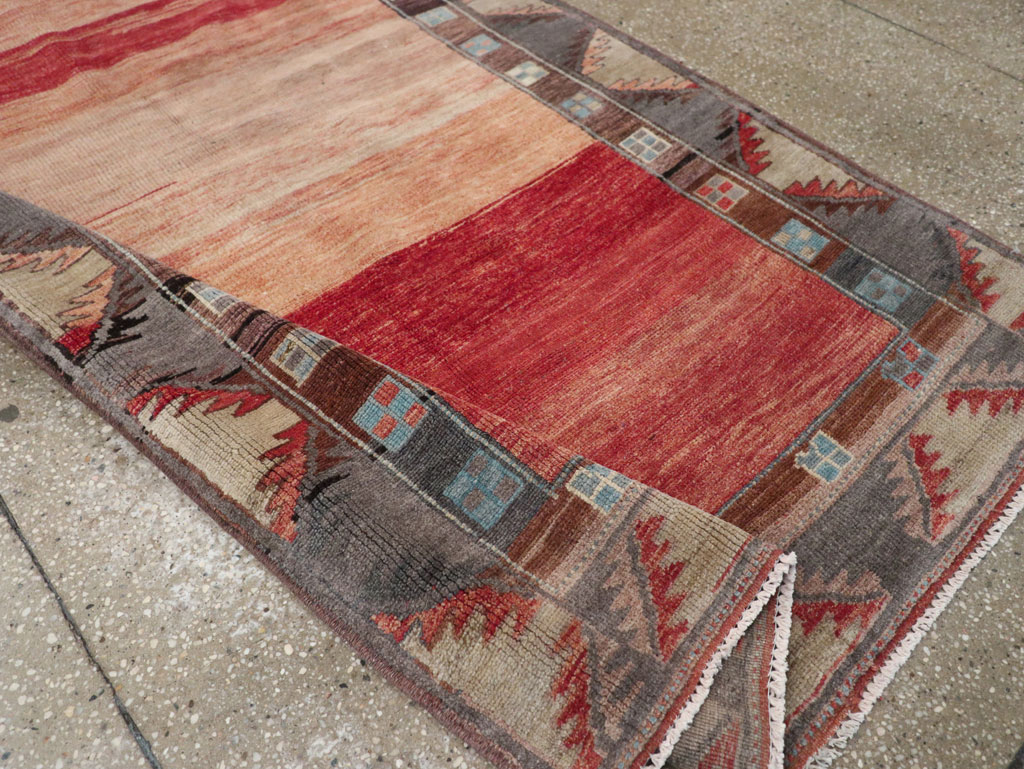 Vintage Turkish Anatolian Wide Gallery Runner, No.33339 - Galerie Shabab
