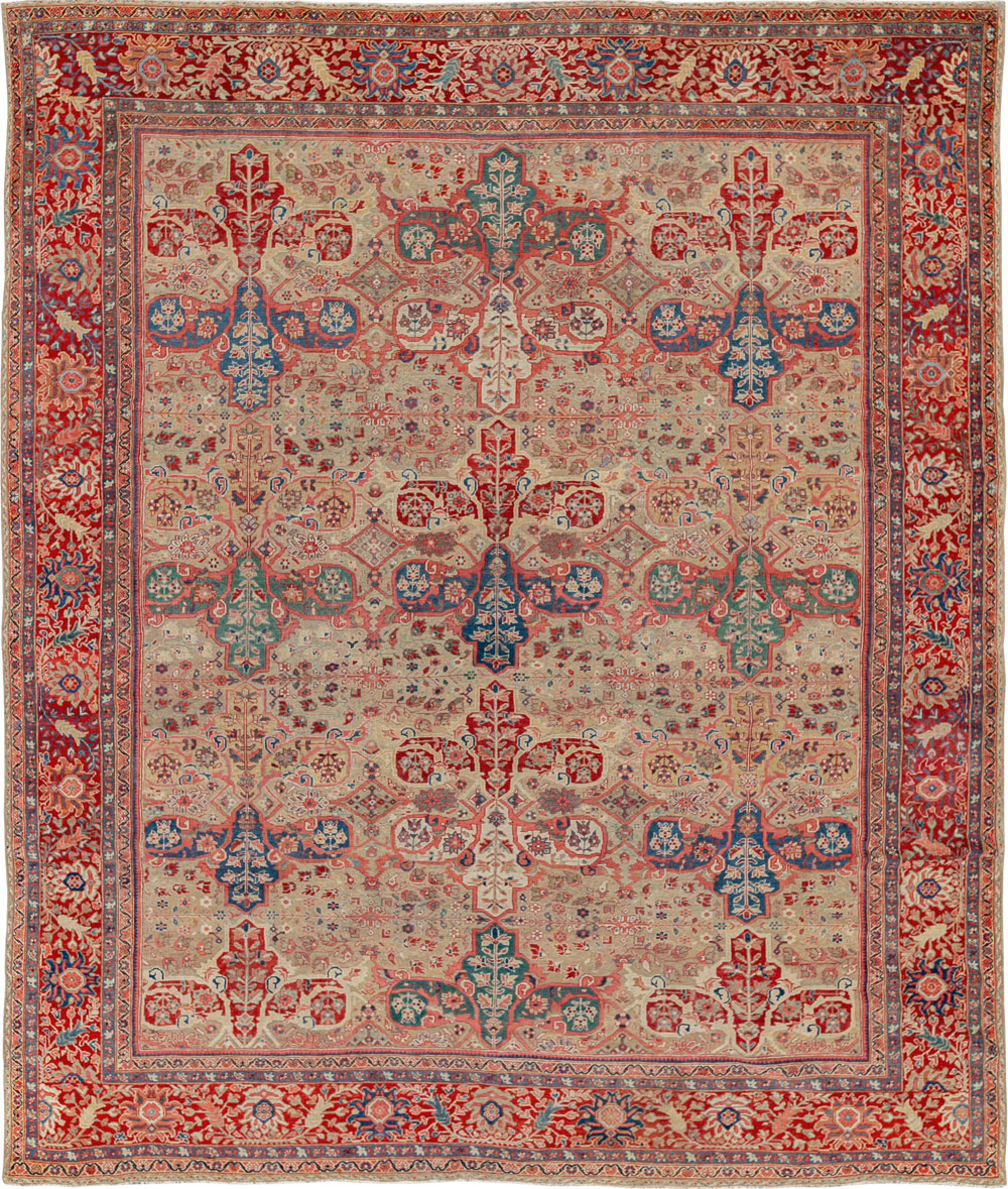 Antique Persian Mahal Room Size Carpet, No.33340 - Galerie Shabab