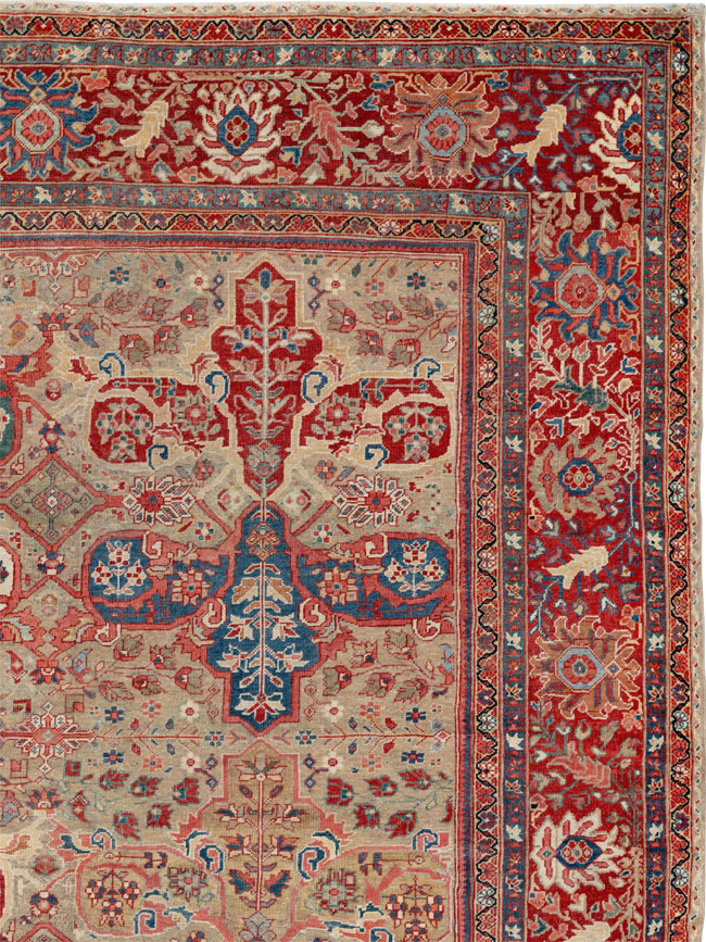 Antique Persian Mahal Room Size Carpet, No.33340 - Galerie Shabab