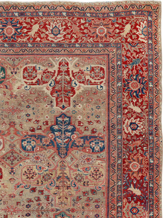 Antique Persian Mahal Room Size Carpet, No.33340 - Galerie Shabab