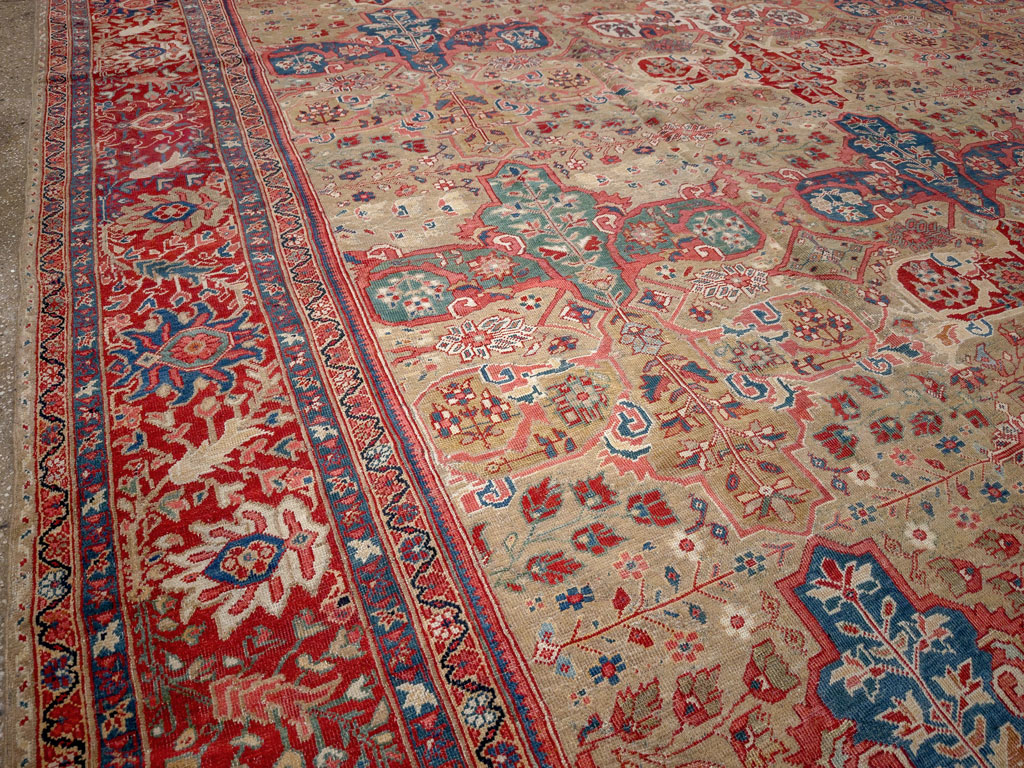 Antique Persian Mahal Room Size Carpet, No.33340 - Galerie Shabab