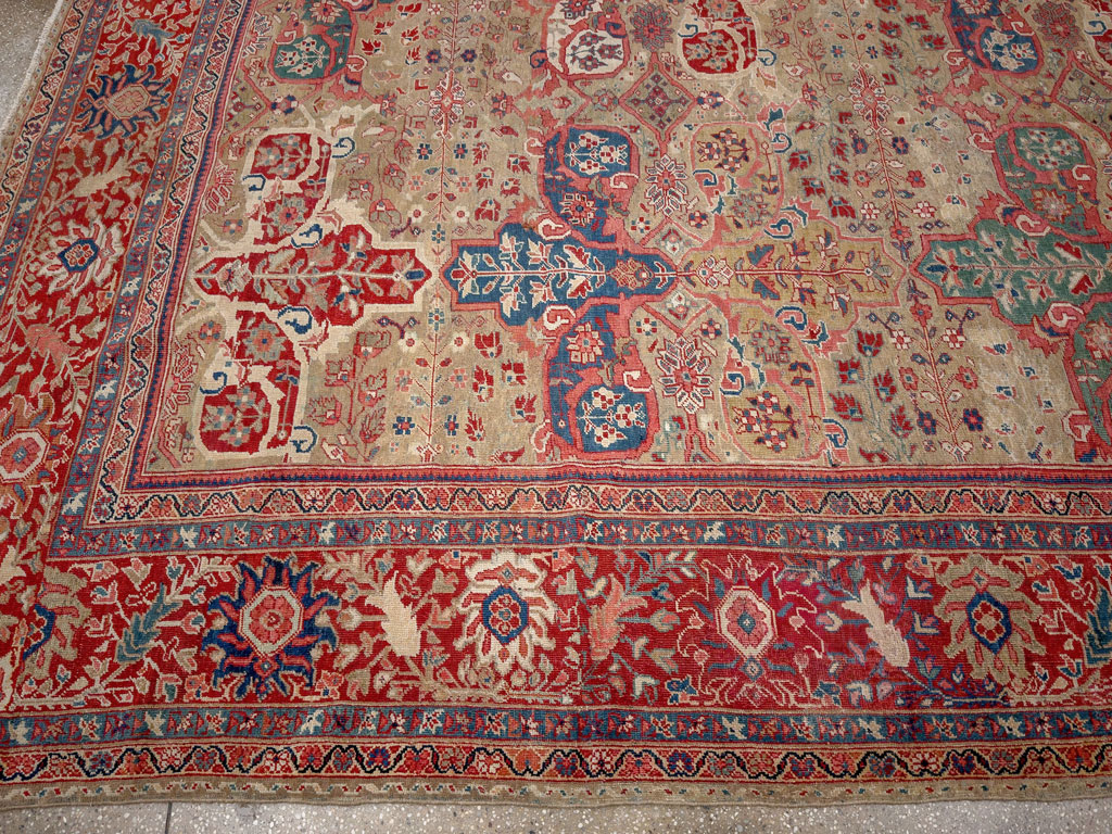 Antique Persian Mahal Room Size Carpet, No.33340 - Galerie Shabab