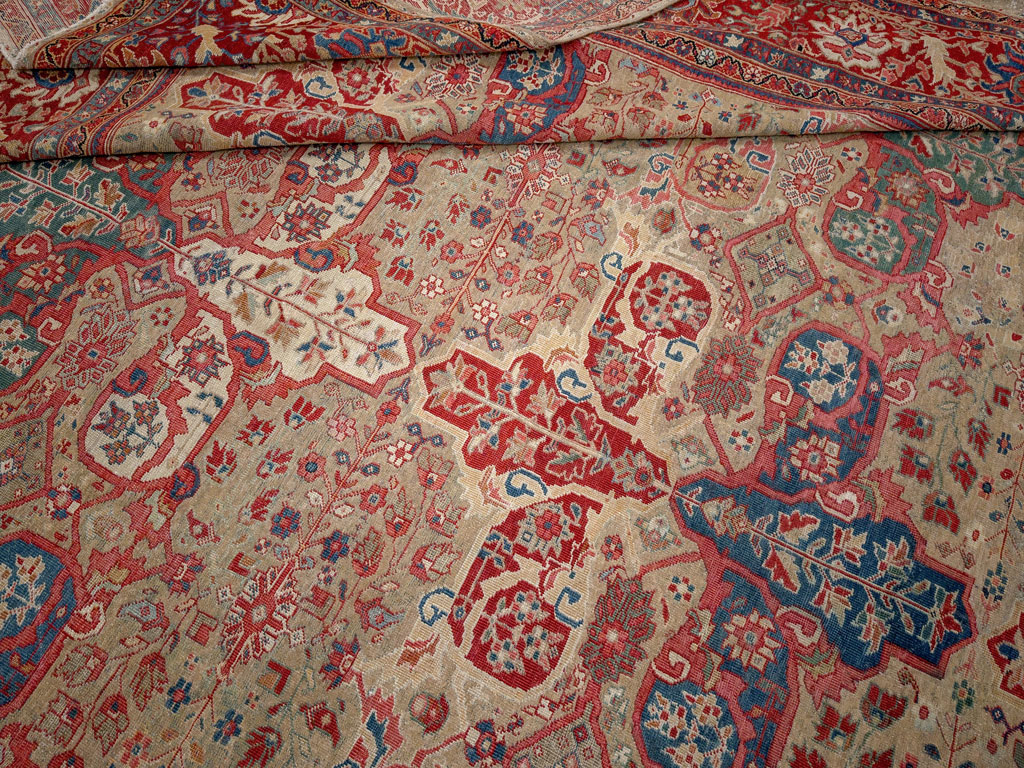 Antique Persian Mahal Room Size Carpet, No.33340 - Galerie Shabab