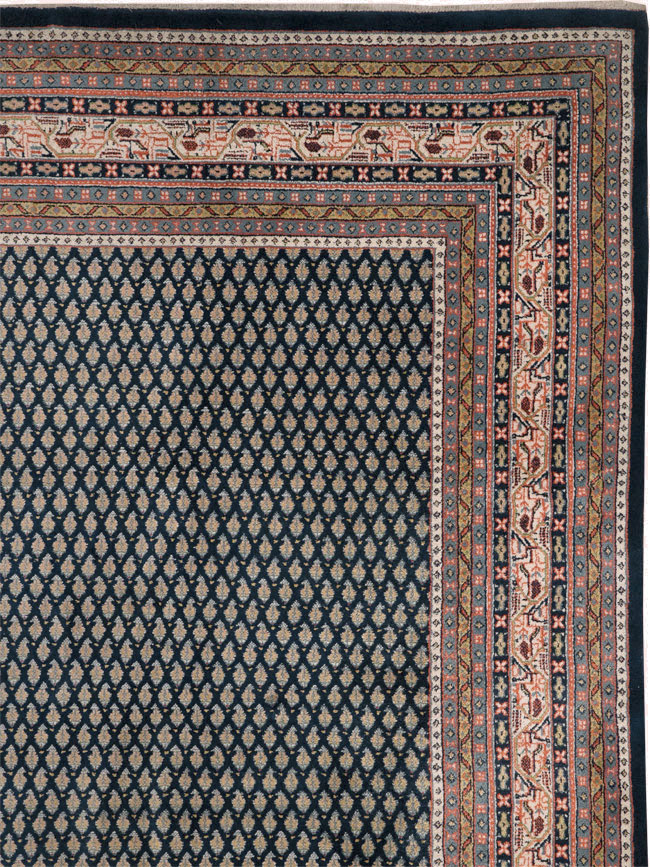 Vintage Persian Mir Square Room Size Carpet, No.33345 - Galerie Shabab