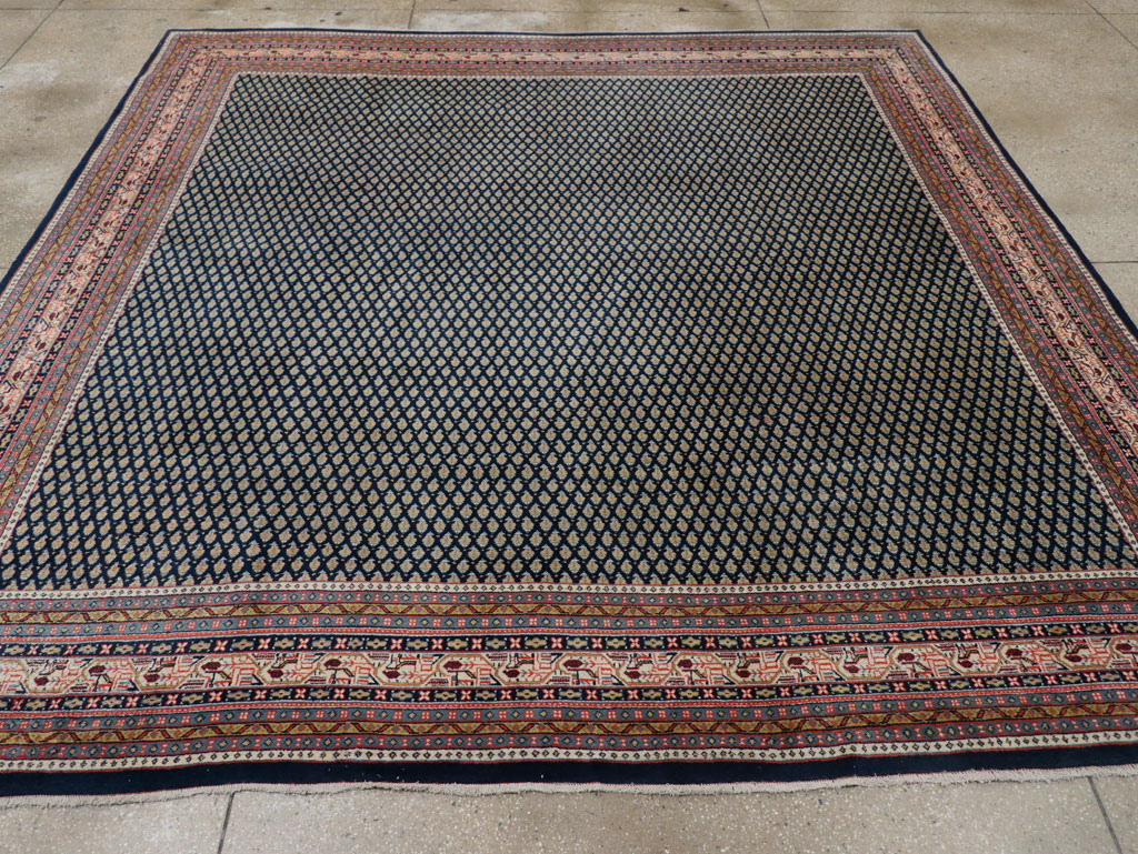 Vintage Persian Mir Square Room Size Carpet, No.33345 - Galerie Shabab