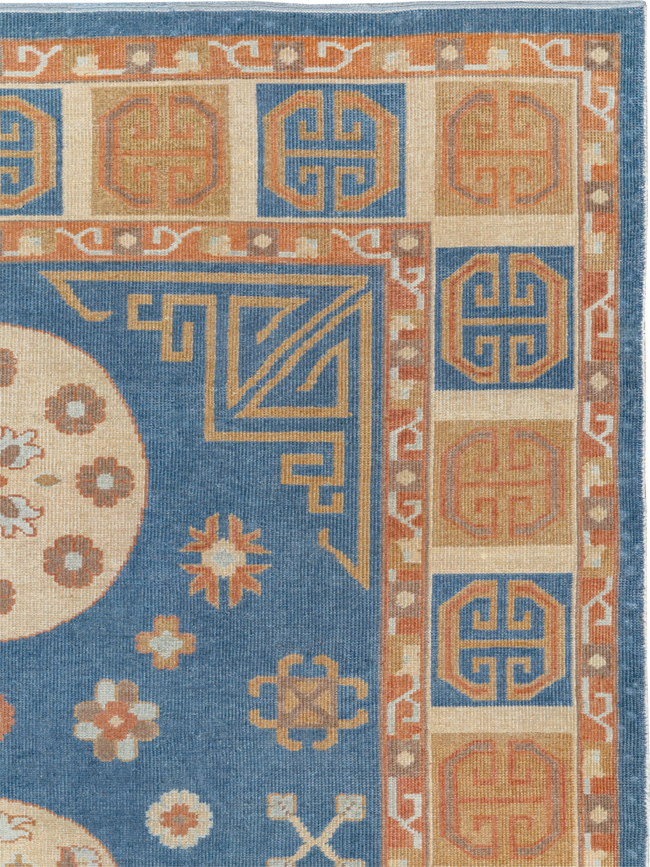 Vintage East Turkestan Khotan Room Size Carpet, No.33352 - Galerie Shabab