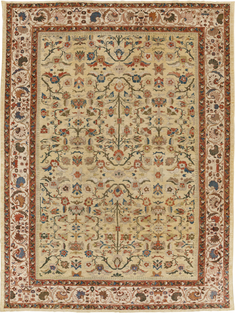 Antique Persian Mahal Room Size Carpet, No.33354 - Galerie Shabab