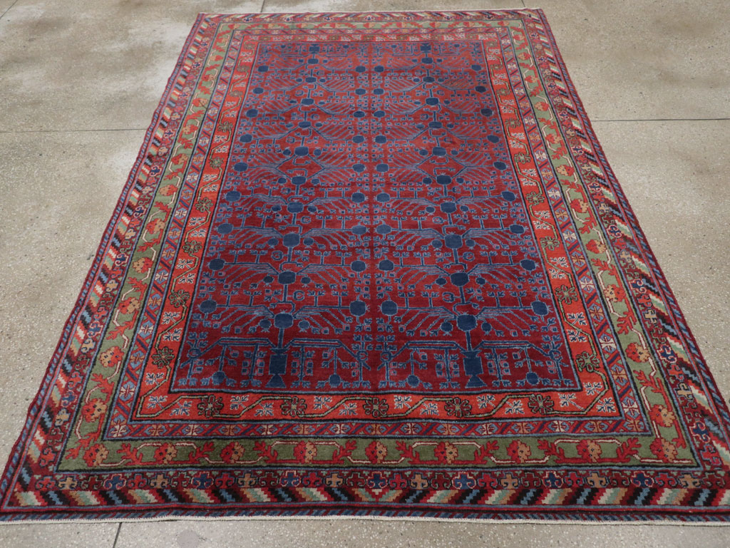 Antique East Turkestan Khotan Accent Rug, No.33356 - Galerie Shabab