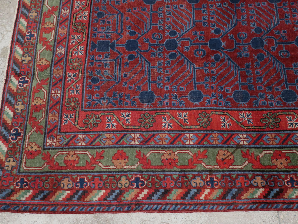 Antique East Turkestan Khotan Accent Rug, No.33356 - Galerie Shabab