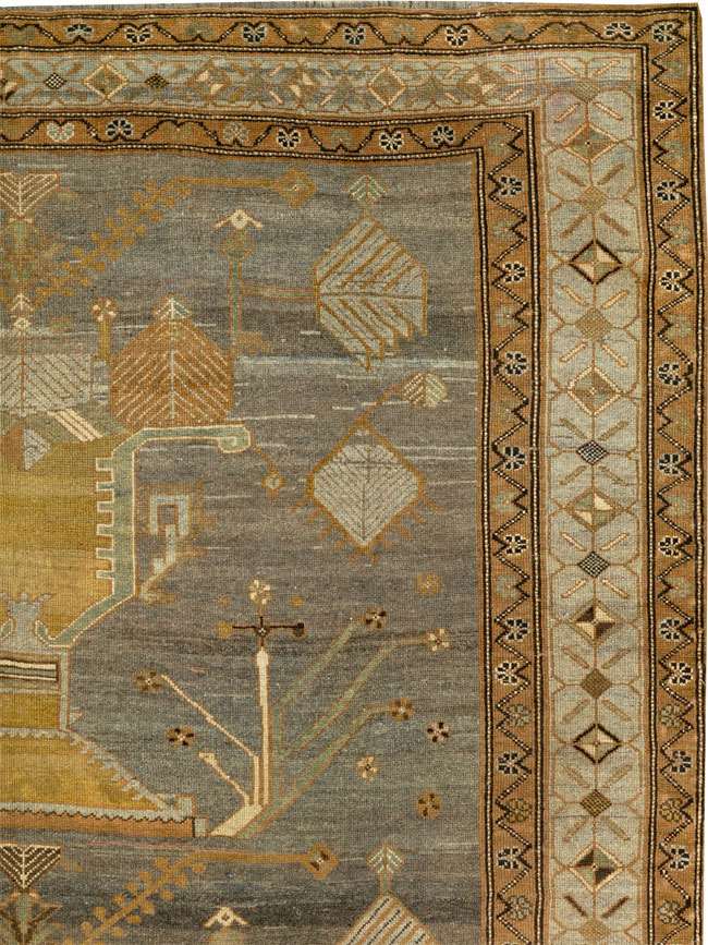 Antique Persian Kurdish Gallery Carpet, No.33359 - Galerie Shabab