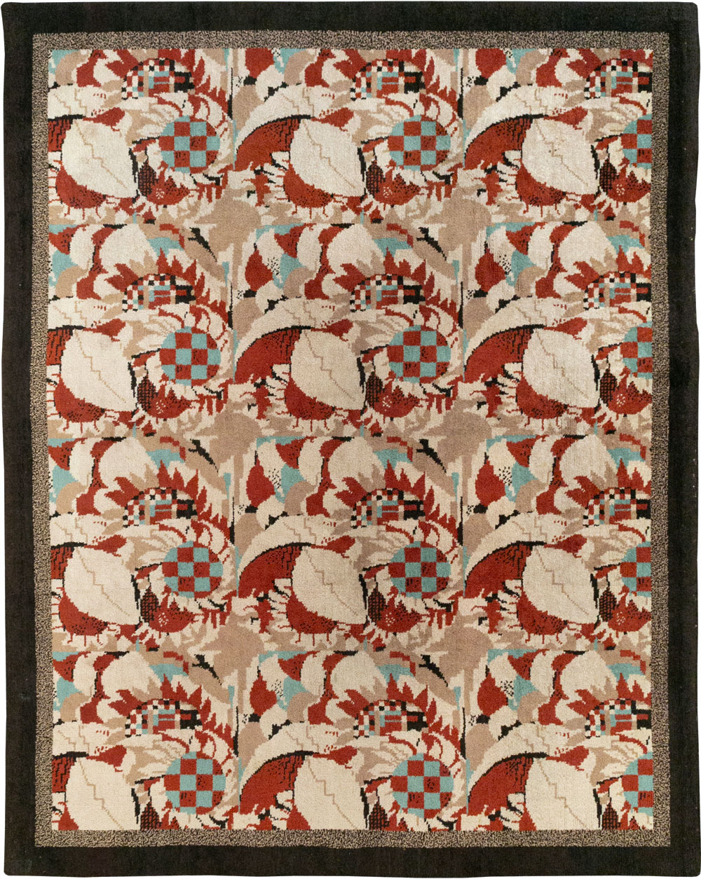 Vintage French Art Deco Room Size Carpet, No.33360 - Galerie Shabab