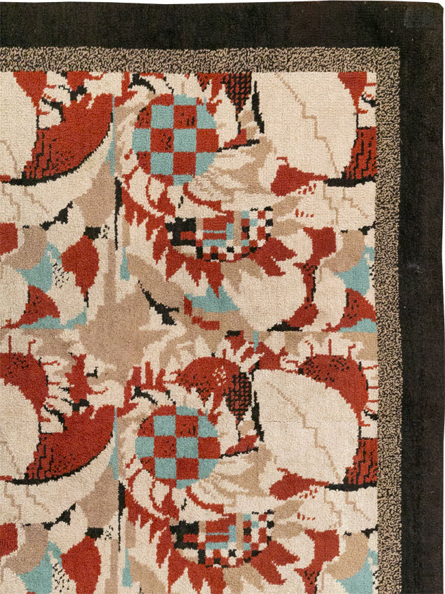 Vintage French Art Deco Room Size Carpet, No.33360 - Galerie Shabab