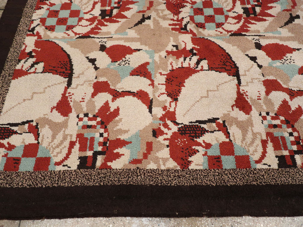 Vintage French Art Deco Room Size Carpet, No.33360 - Galerie Shabab