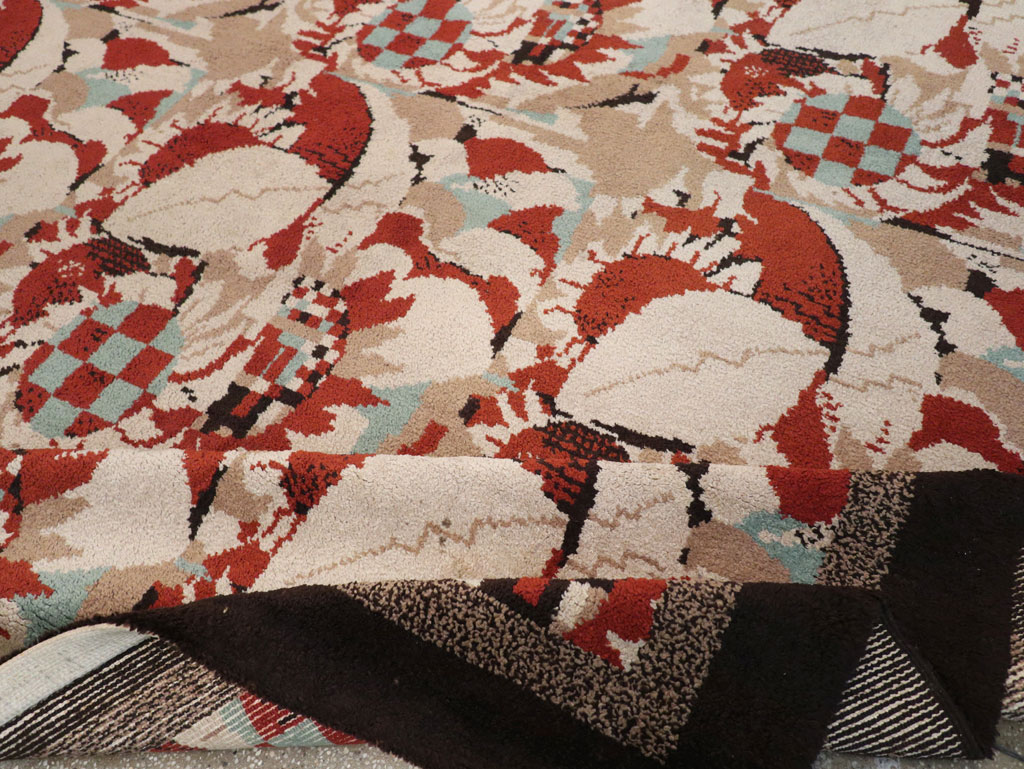 Vintage French Art Deco Room Size Carpet, No.33360 - Galerie Shabab