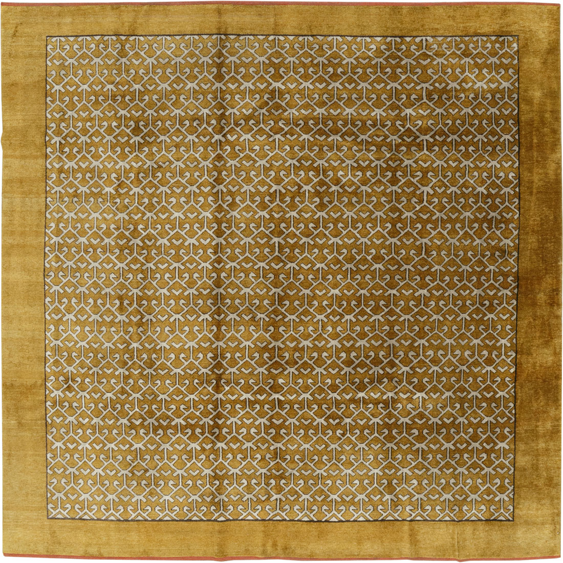 Vintage Turkish Anatolian Square Room Size Carpet, No.33363 - Galerie Shabab
