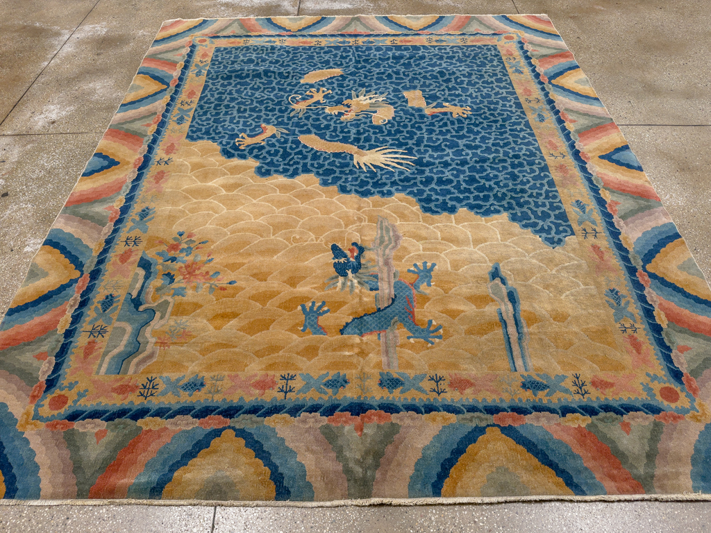 Antique Chinese Peking Room Size Carpet, No.33365 - Galerie Shabab