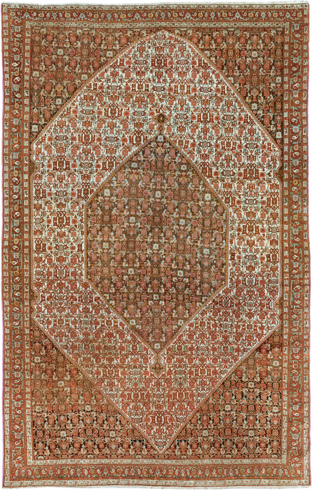 Antique Persian Senneh Accent Rug, No.33366 - Galerie Shabab
