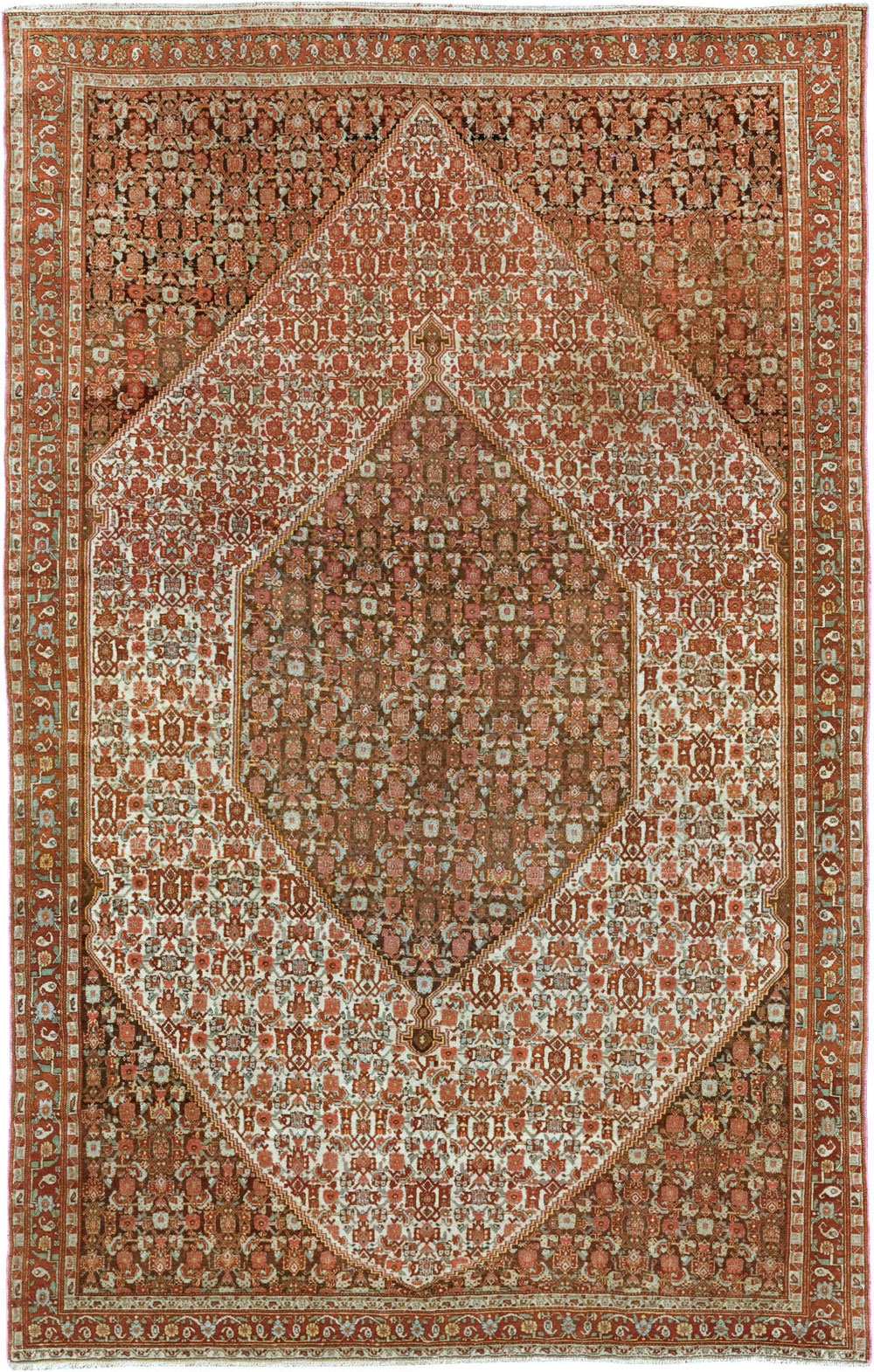 Antique Persian Senneh Accent Rug, No.33366 - Galerie Shabab