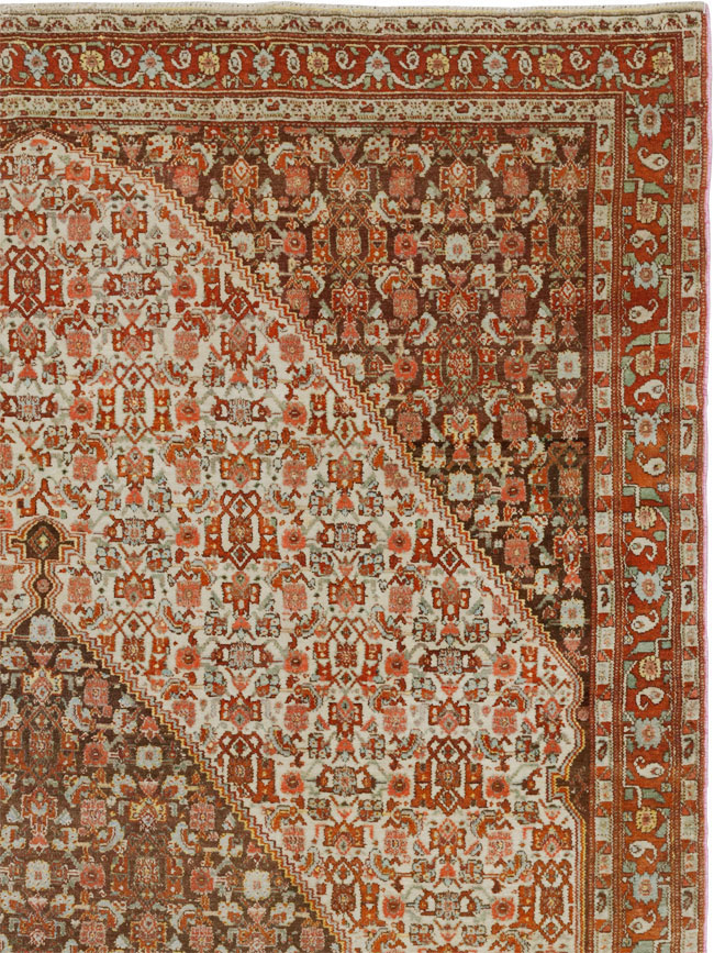 Antique Persian Tabriz Accent Rug, No.33366 - Galerie Shabab