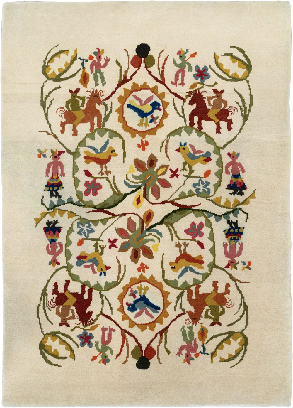 Mid-20th Century Art Deco Carpet By Olga Fisch, No.33367 - Galerie Shabab