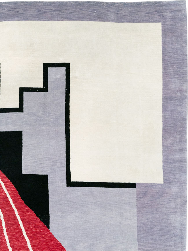 Modern Turkish Art Deco Square Room Size Carpet, No.33368 - Galerie Shabab