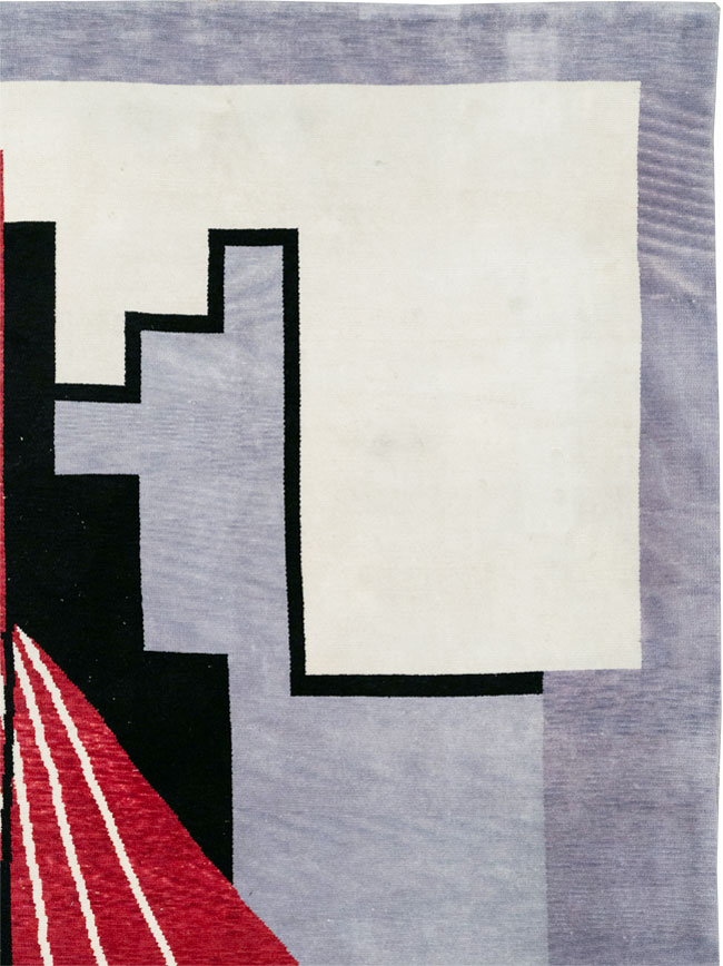 Modern Turkish Art Deco Square Room Size Carpet, No.33368 - Galerie Shabab