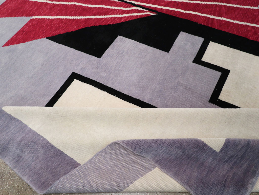 Modern Turkish Art Deco Square Room Size Carpet, No.33368 - Galerie Shabab