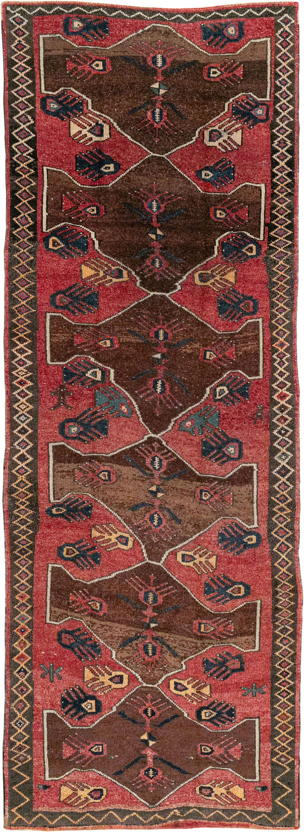 Vintage Turkish Anatolian Wide Gallery Runner, No.33369 - Galerie Shabab