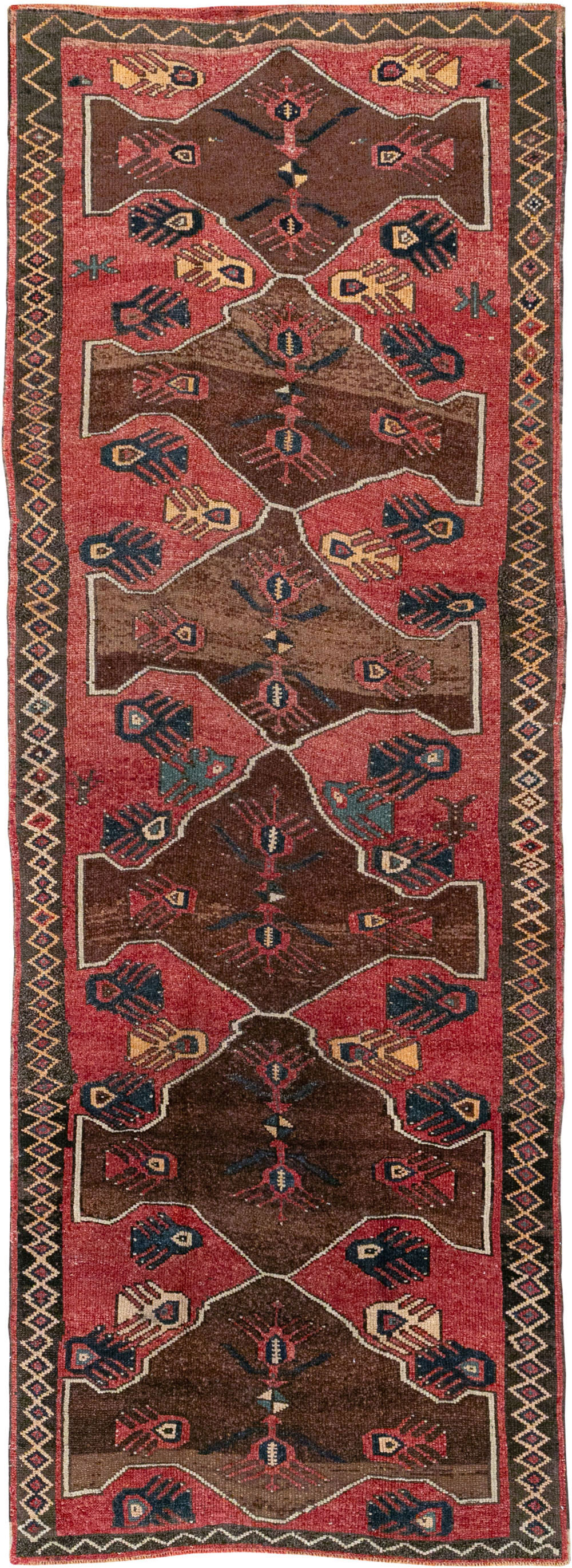Vintage Turkish Anatolian Wide Gallery Runner, No.33369 - Galerie Shabab