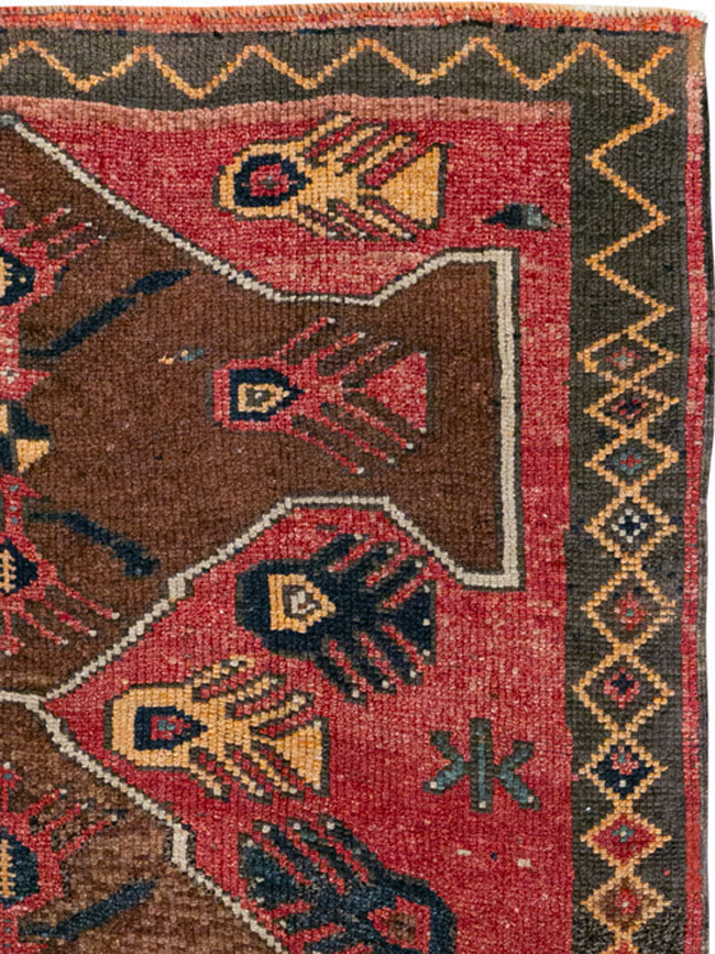 Vintage Turkish Anatolian Wide Gallery Runner, No.33369 - Galerie Shabab