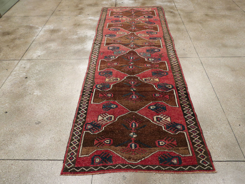 Vintage Turkish Anatolian Wide Gallery Runner, No.33369 - Galerie Shabab