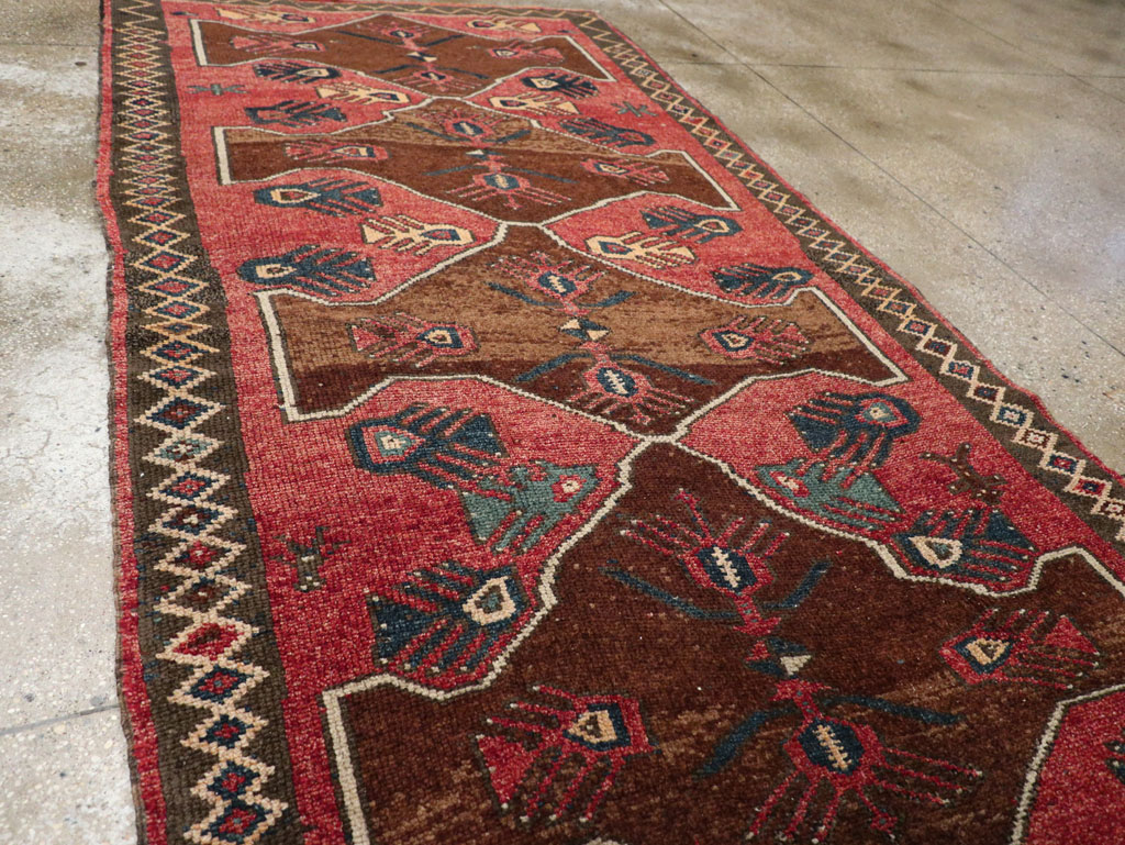 Vintage Turkish Anatolian Wide Gallery Runner, No.33369 - Galerie Shabab