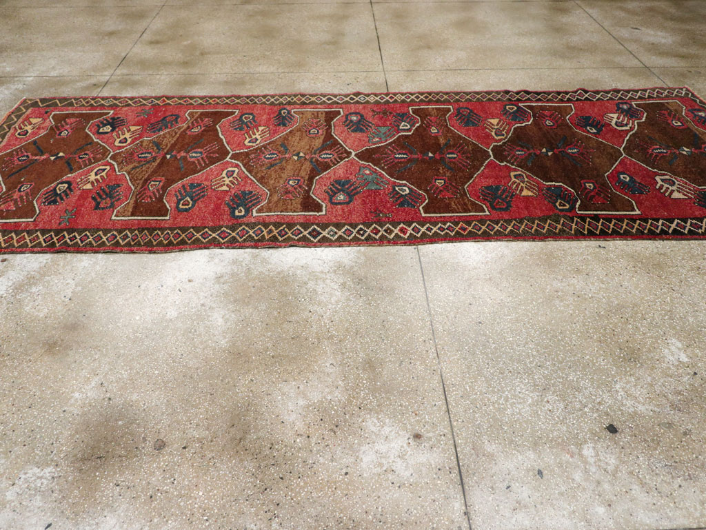Vintage Turkish Anatolian Wide Gallery Runner, No.33369 - Galerie Shabab