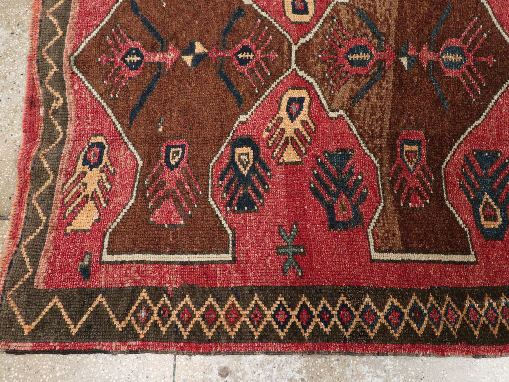 Vintage Turkish Anatolian Wide Gallery Runner, No.33369 - Galerie Shabab